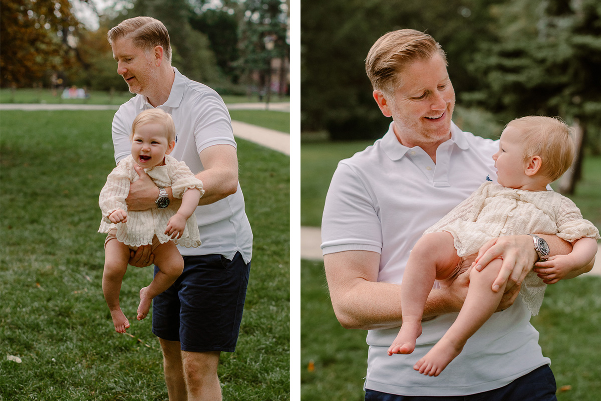 Relaksujący spacer po parku - pomysł na sesję rodzinną w Warszawie