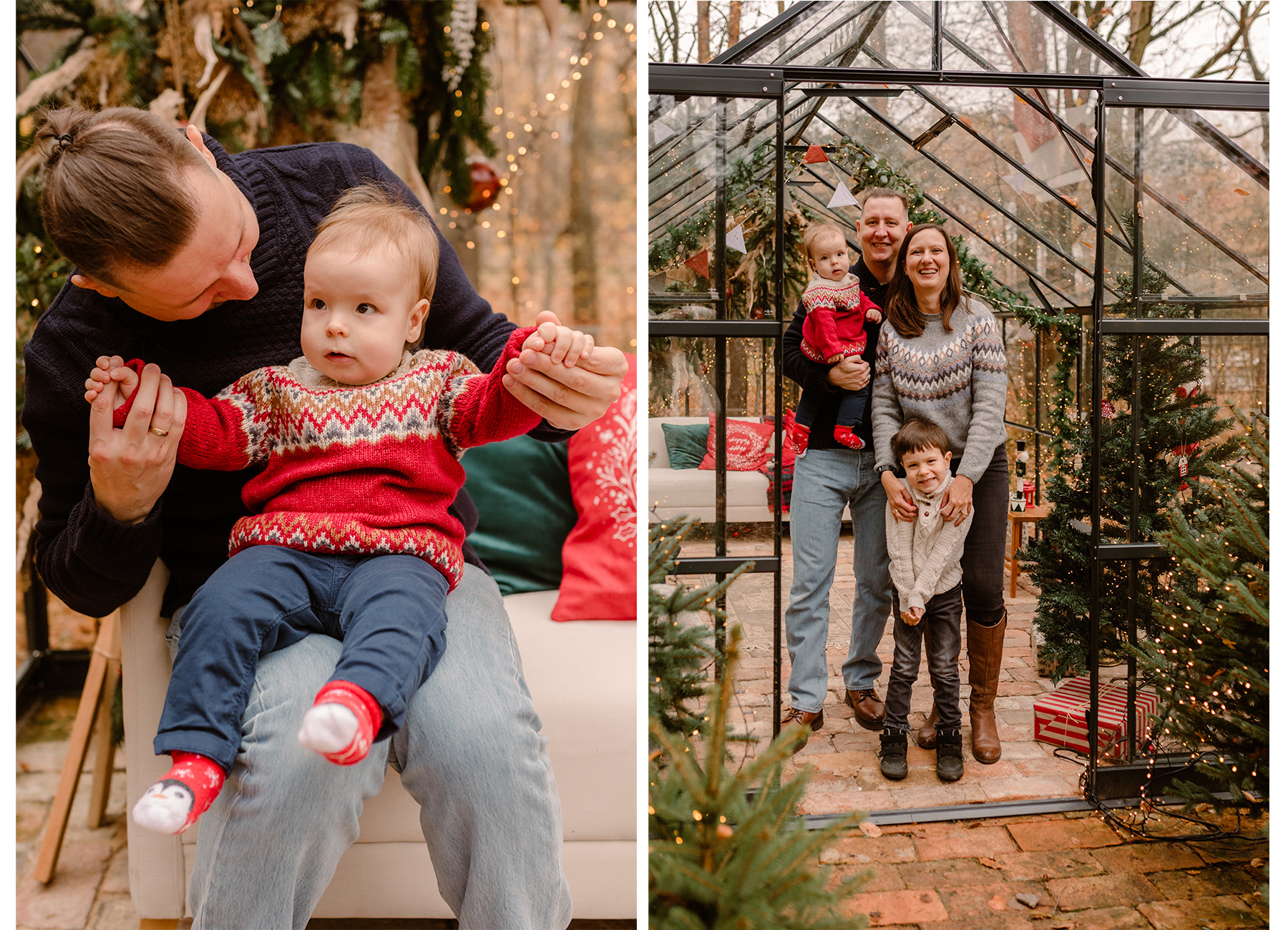 sesja świąteczna w szklarni warszawa