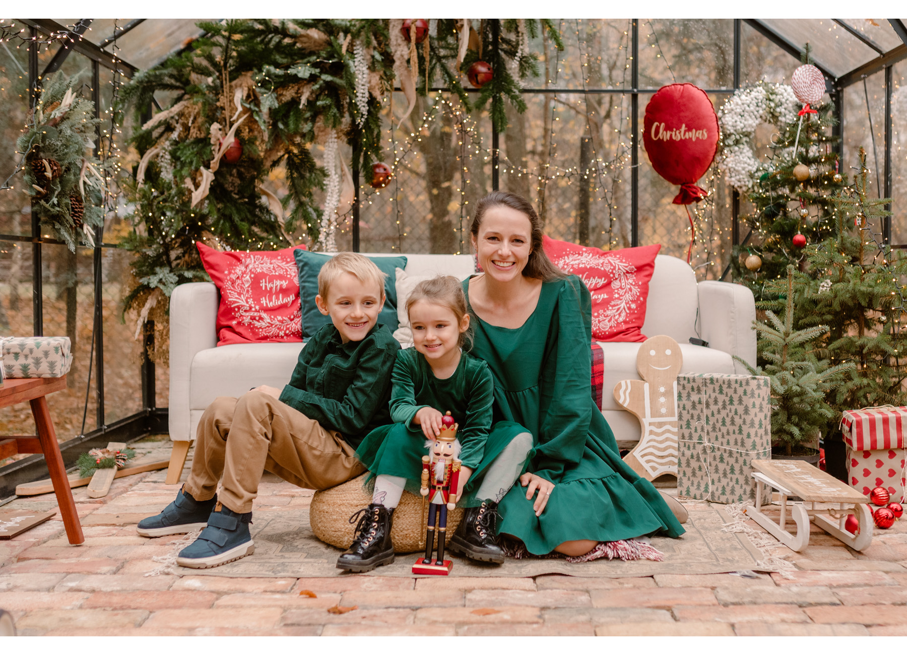 sesja świąteczna w szklarni warszawa