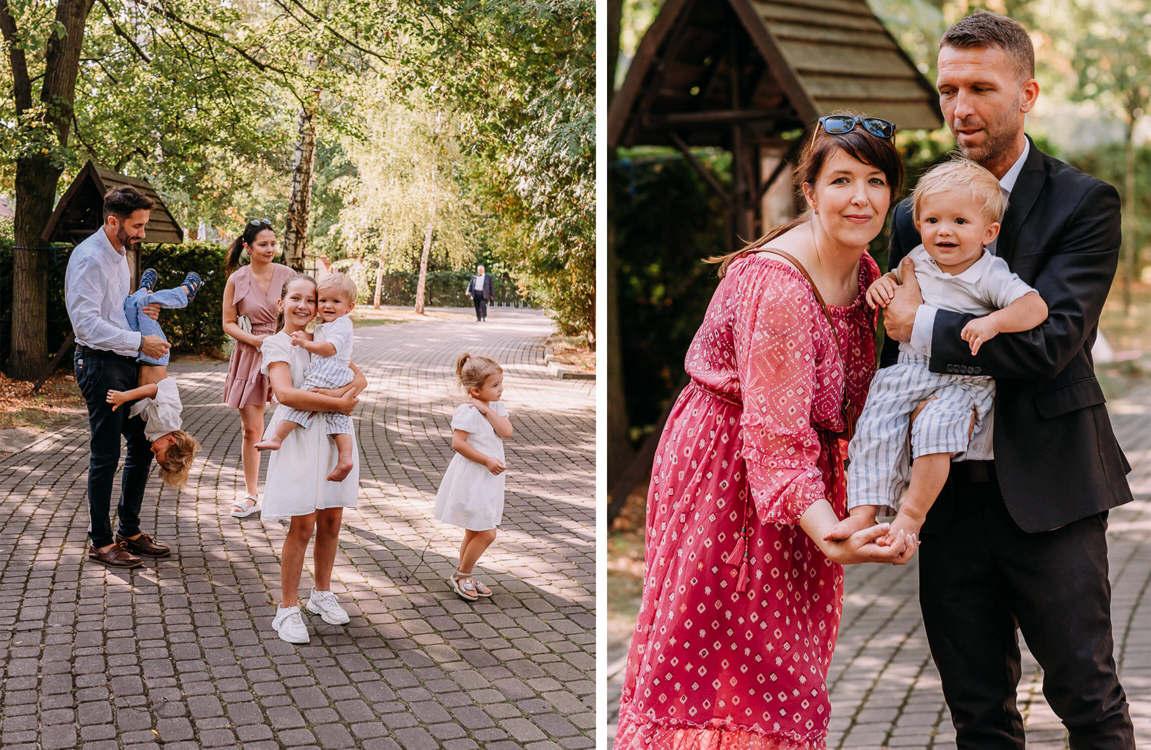 zdjęcia gości po mszy w kościele w czasie chrztu