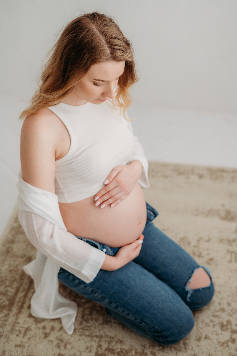 sesja ciążowa w studio warszawa