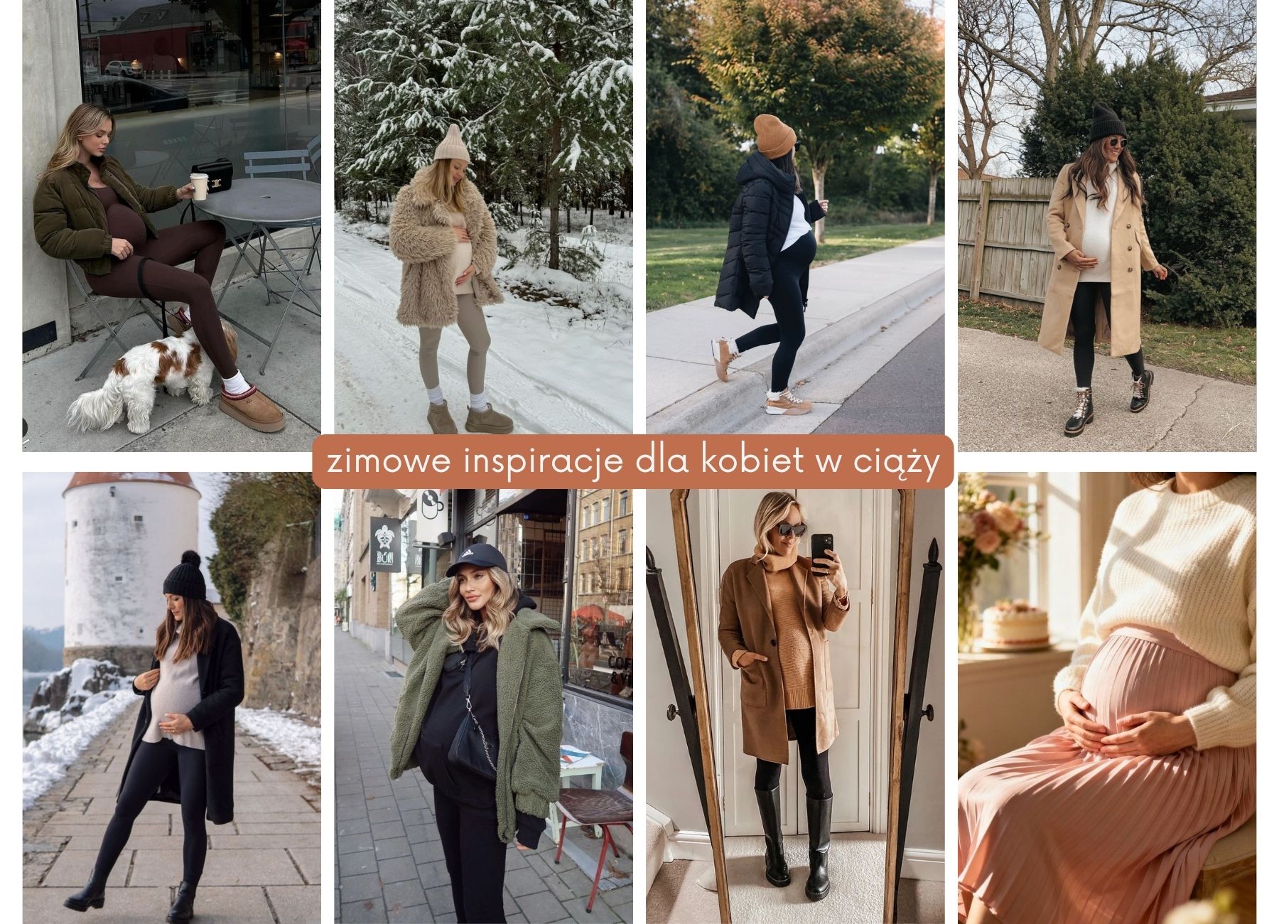 zbiór inspiracji co można ubrać zimą w ciąży w warszawie