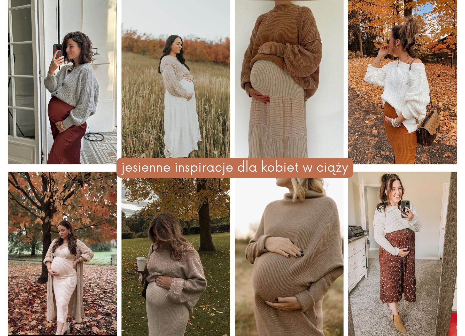 inspiracje co ubrać jesienią będąc w ciąży w warszawie