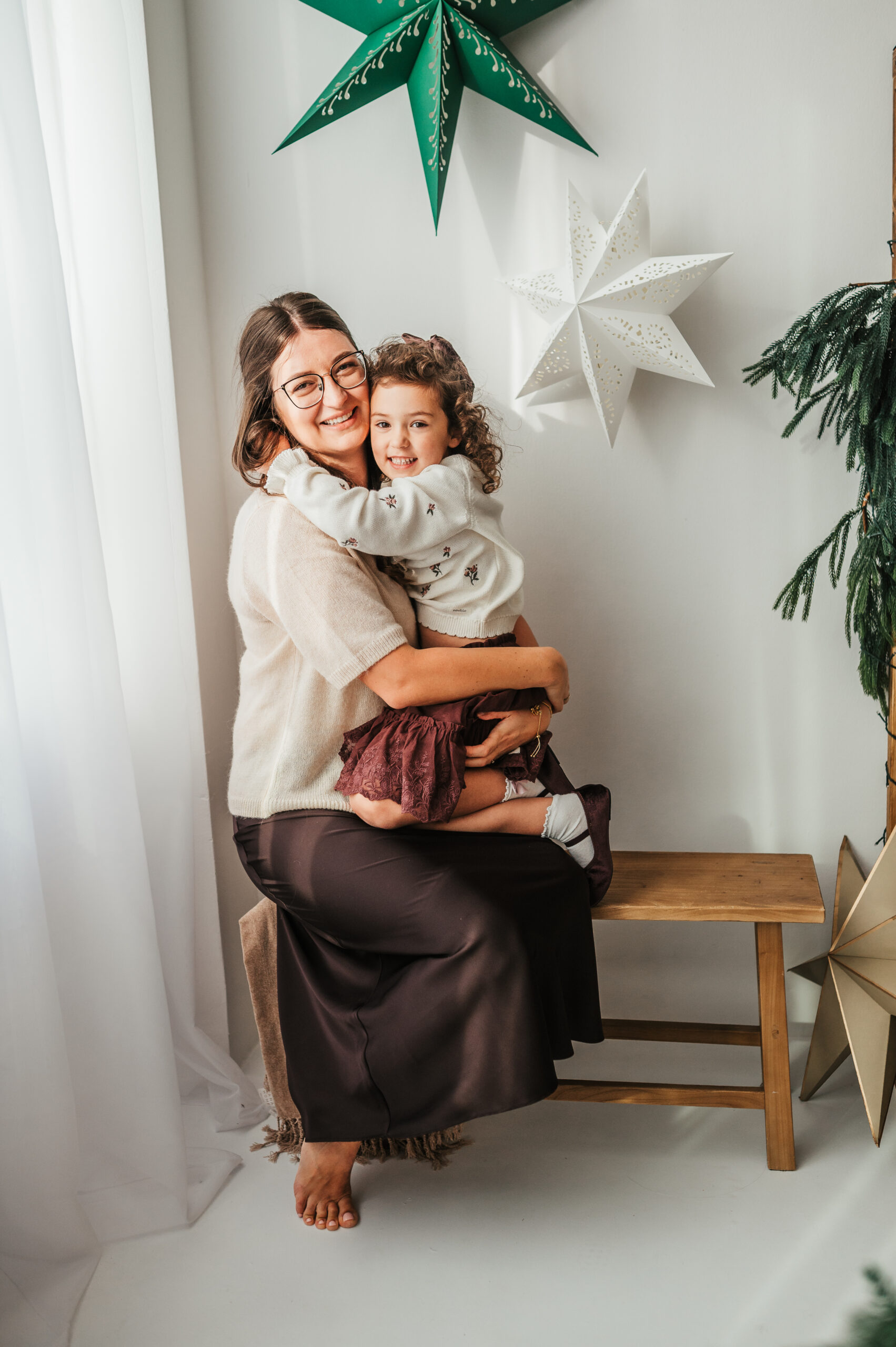 zdjęcia podczas mini sesji świątecznych w studio w warszawie